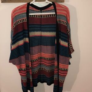 Ladies M/L multi color short sleeve cardigan